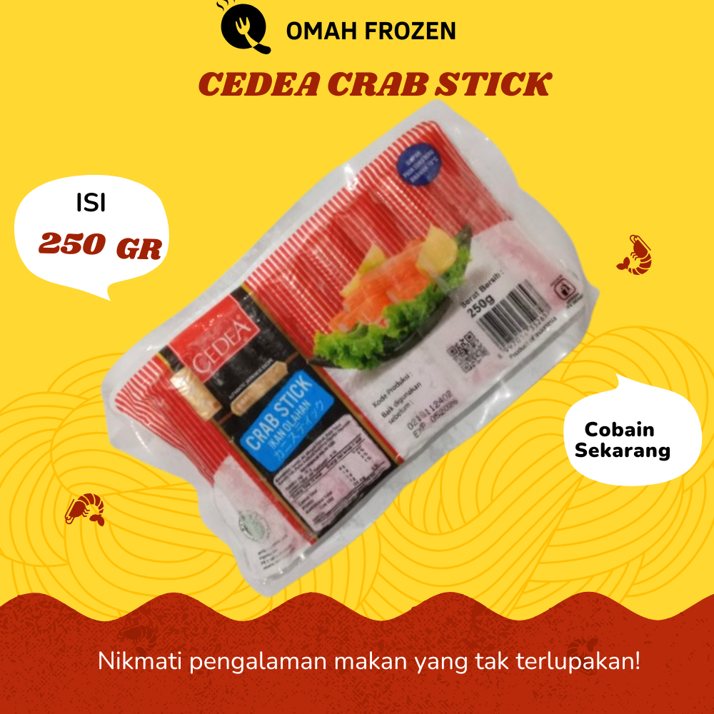 

Cedea Crab Stick Isi 250 GR frozen food makanan beku kemasan olahan