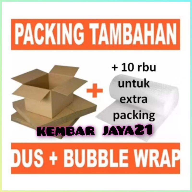 

Packing tambahan kardus + bubble wrap agar aman dalam pengiriman