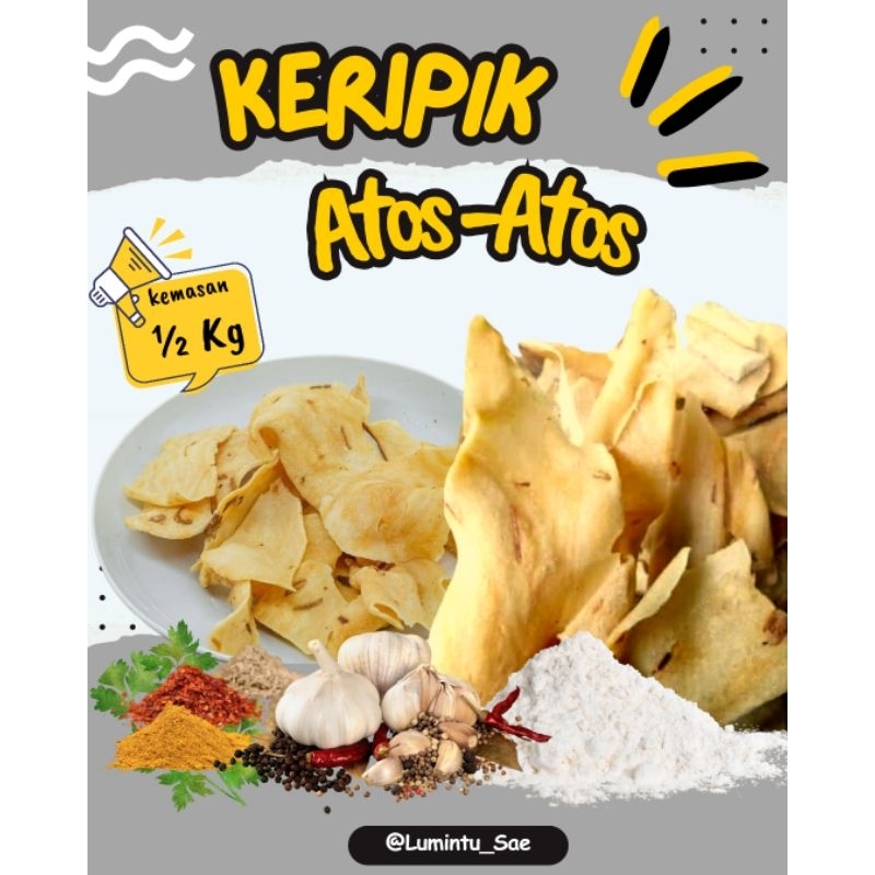 

atos atos kripik bawang kemasan ± 1/2 kg