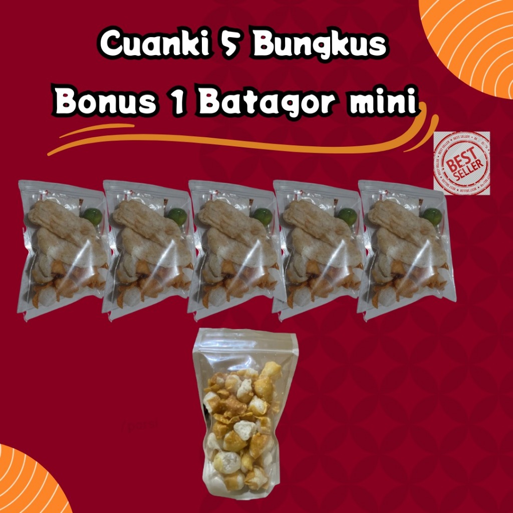 

PAKET CUANKI 5 BUNGKUS GRATIS 100 GR BATAGOR