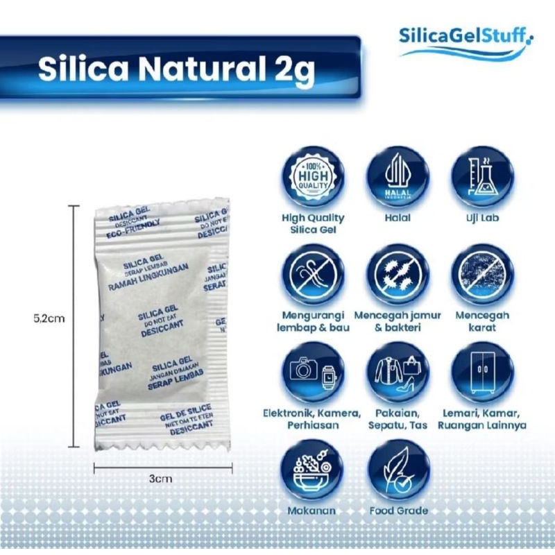 

Silica Gel Natural 2g isi 50pcs
