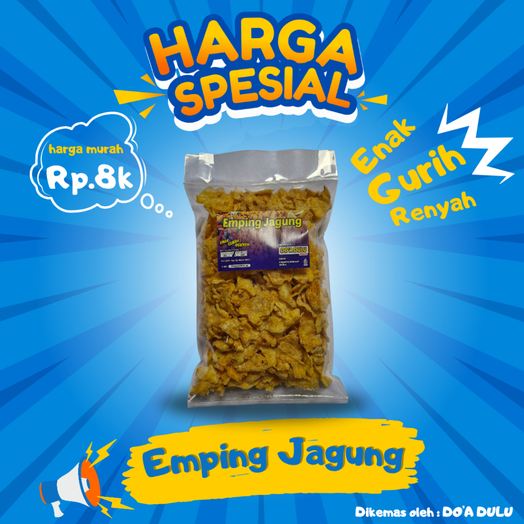 

Emping Jagung Renyah 100gram - Camilan Klasik yang Selalu Dicari!