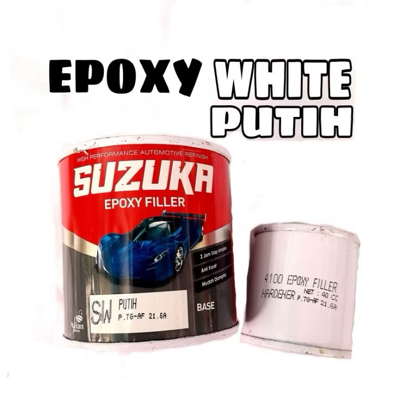 Suzuka Epoxy Filler White 200ml Epoksi Putih Poxy Poksi Primer Dasaran