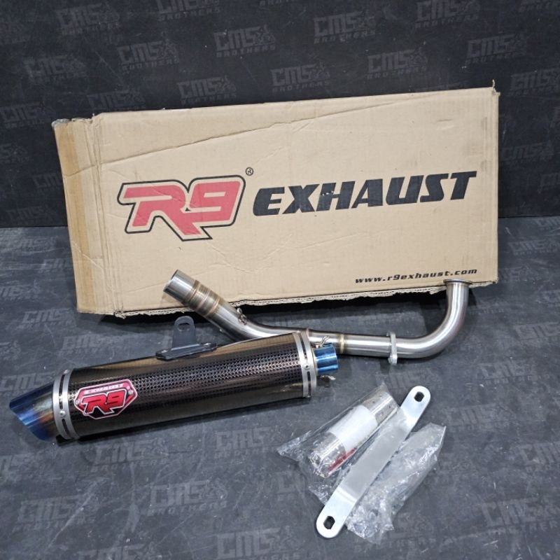 Knalpot R9 New Mugello Black Yamaha Mio M3 Xeon Gt 125 Original