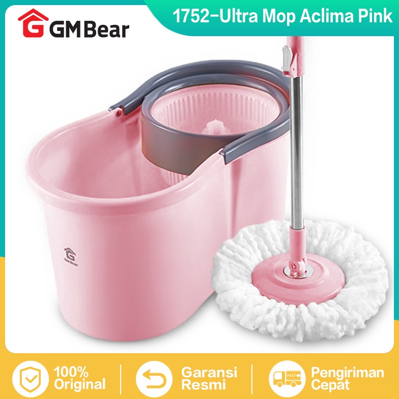 Promo besar GM Bear Alat Pel Lantai Ultra Mop Aclima 1752  Pelan Lantai Spin Mop Pel Putar