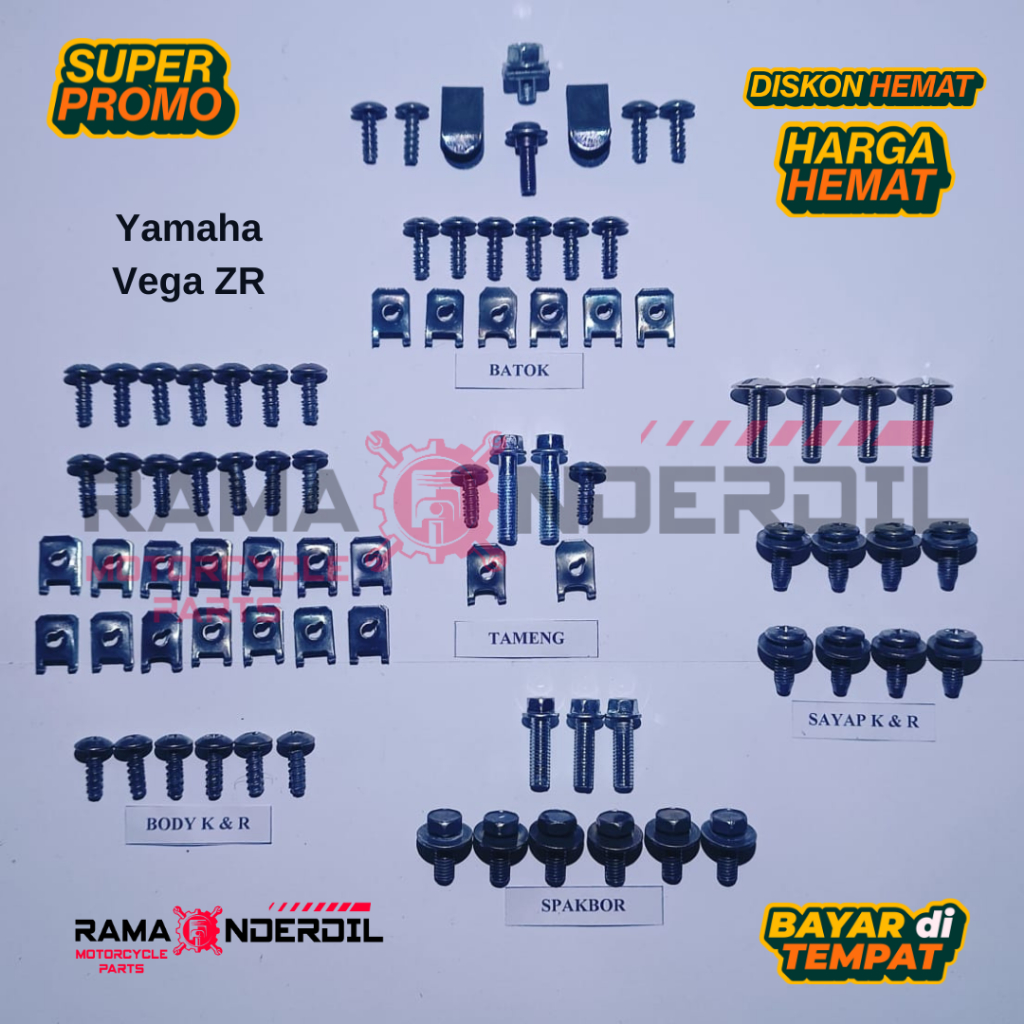 Satu set baut / baud full body motor Vega ZR