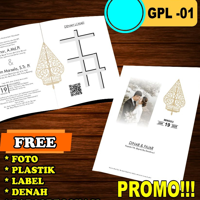 Promo UNDANGAN PERNIKAHAN SIMPLE ELEGAN - UNDANGAN NIKAH