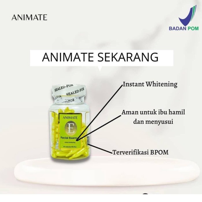 Animate Facial Essence - Animate Capsul BPOM - Serum Animate - Animate Kapsul