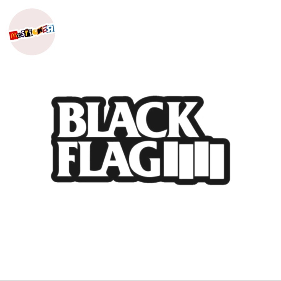 

sticker band Black Flag logo diecut stiker Hardcore Punk