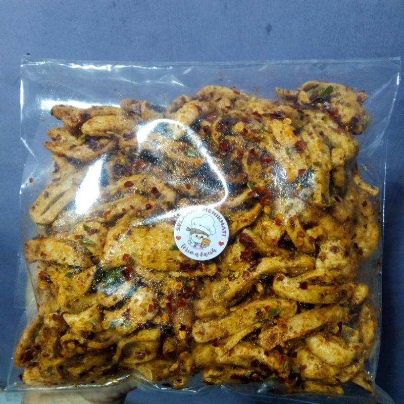

Basreng/Bakso goreng stik virall pedas daun jeruk 250gr