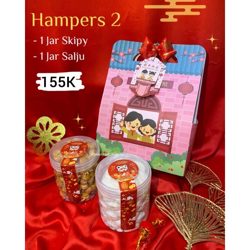 

Hampers Imlek 1 Toples Skipy/1 Toples Salju/1 Toples Stick Coklat + Papper Bag