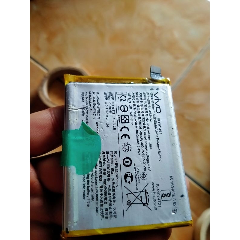 batre hp Vivo V15 ORI cabutan normal