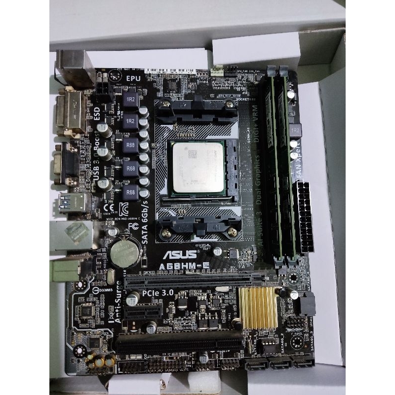 Paketan Mobo Asus A68 Fm2+, Prosesor Amd A10 7870K dan Prosesor A6 6400 series.