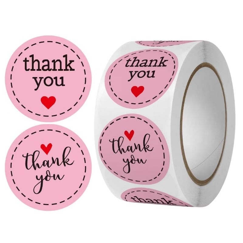 

STIKER ROll Thank You / Sticker Makanan Bulat Tempelan (1 ROll 500 pcs)