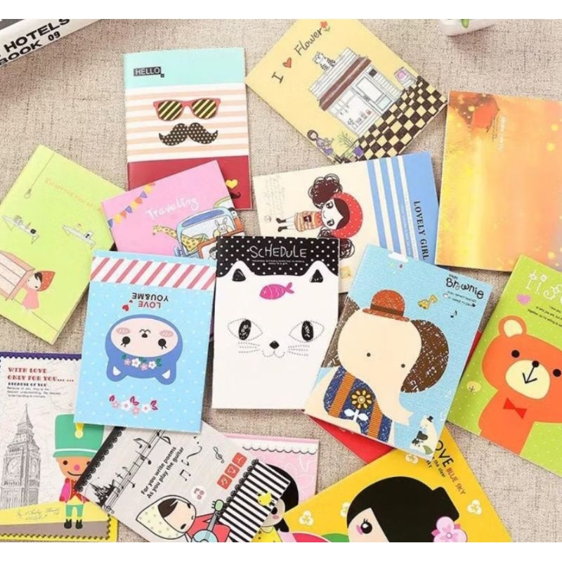 

Buku tulis mini/buku tulis saku (16 lembar) random