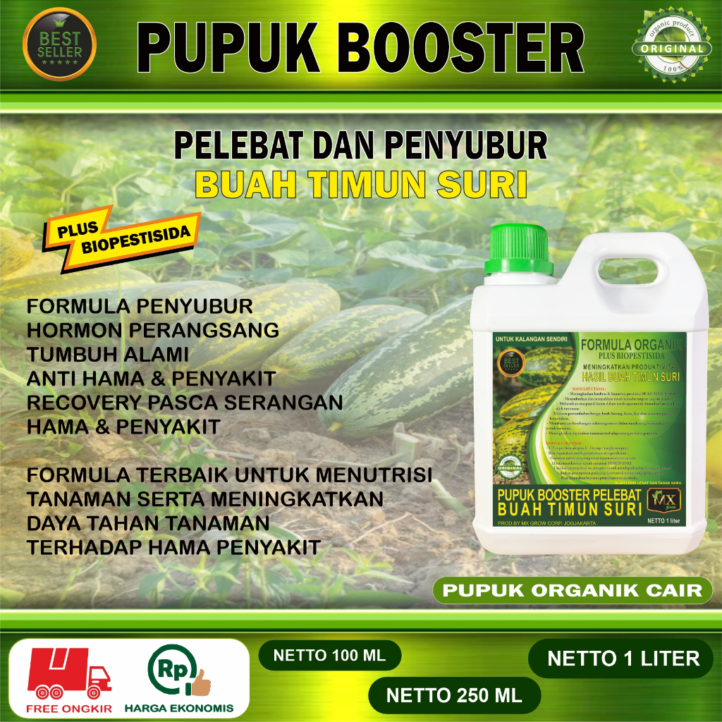Shopritz Pupuk Organik Cair Pelebat Penyubur Pembesar Timun Suri / Booster Tanaman Timun Suri