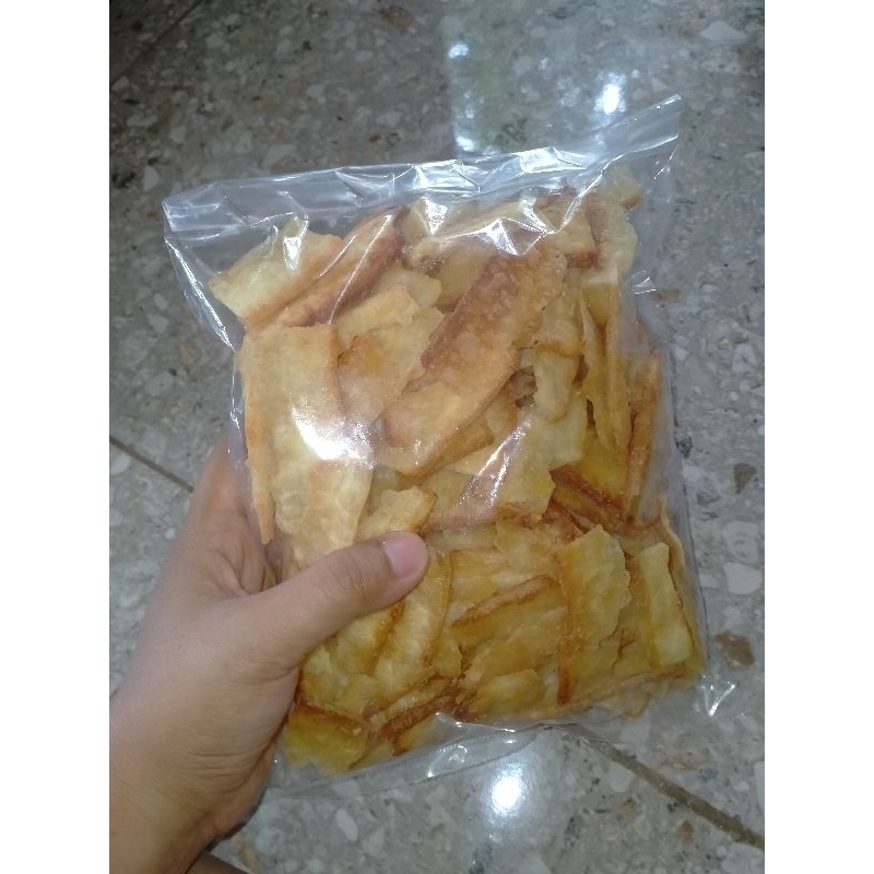 

Keripik Manggleng Singkong 500gr rasa original asin gurih