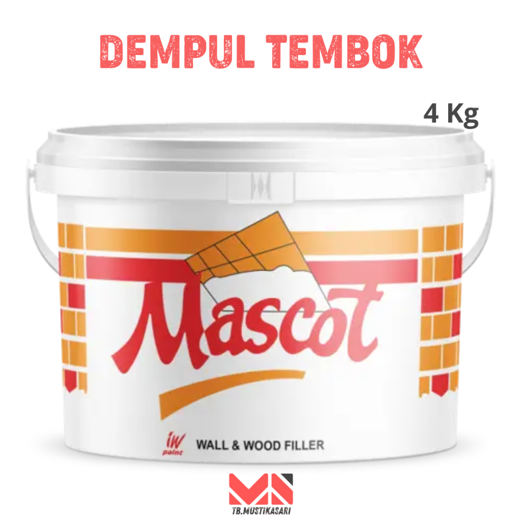 Dempul Tembok Wall Filler Mascot 4Kg IW Paint