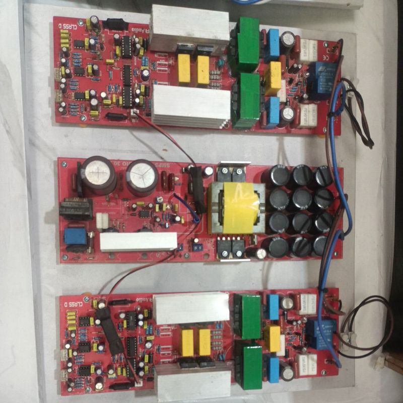 PAKETAN POWER CLASS D 2000 watts × 2 , SMPS 20A + kabel tegangan , sudah bisa langsung pasang