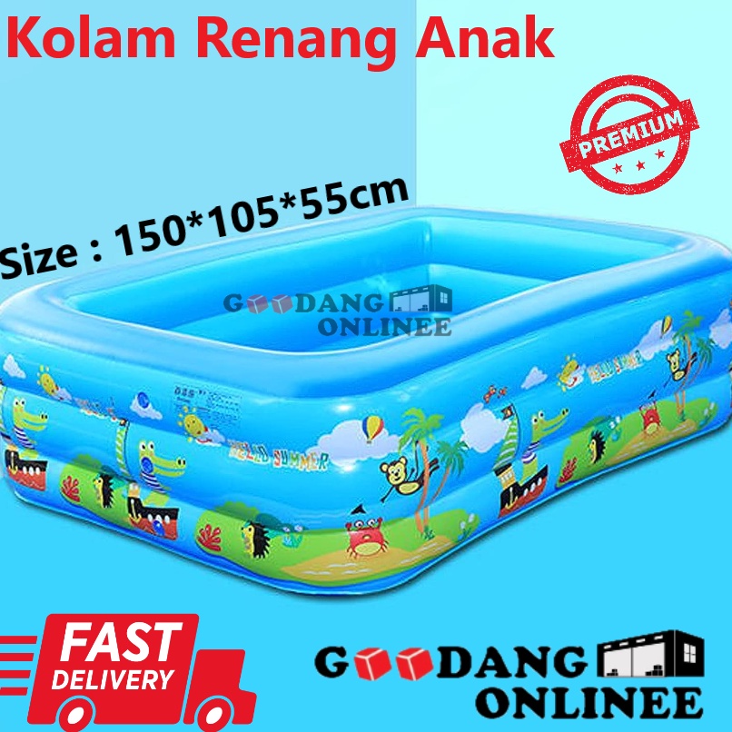 22MURAH BANGET COD 15M kolam renang anak jumbo petak karet bahan tebal kolam renang anak besar murah