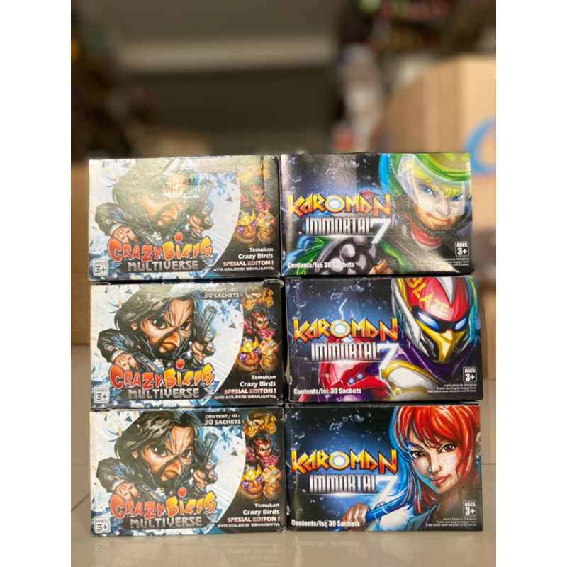 1 Box Puzzle 3D Karoman Immortal 7 & Crazy Birds Multiverse Isi 30 Sachet