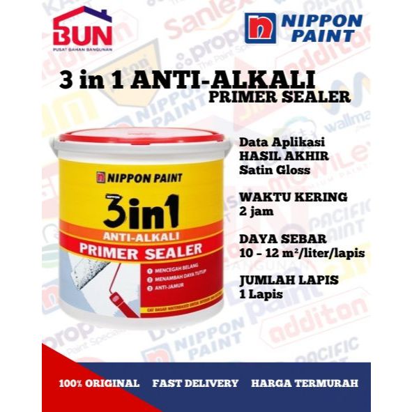 CAT DASAR/WALL SEALER ANTI ALKALI 3 IN 1 NIPPON PAINT (20 LITER) // anti alkali primer sealer 3in1 2