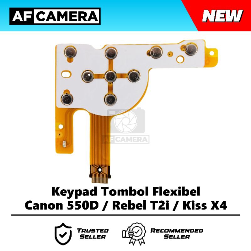 Keypad Tombol Flexibel Kamera Canon 550D Rebel T2i Kiss X4
