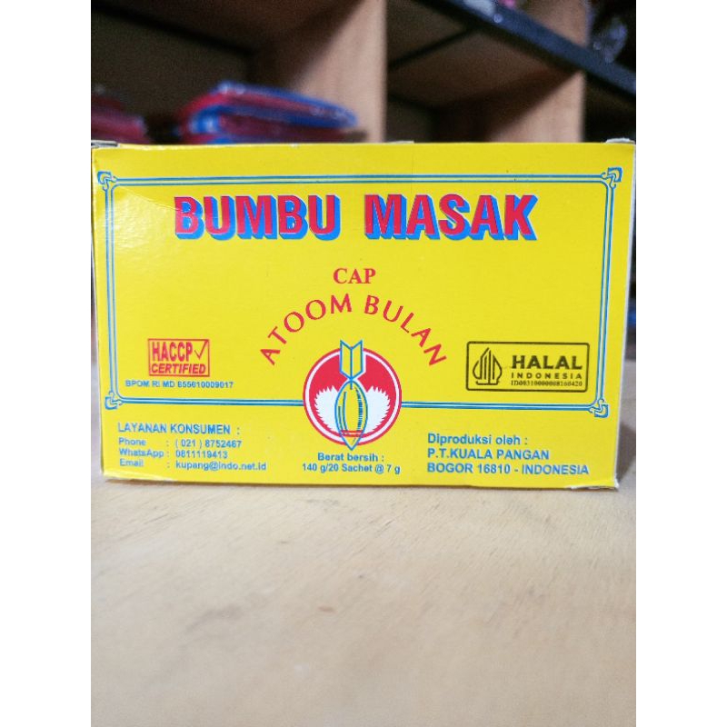 

Bumbu Masak Atoom Bulan 1 Box (20 sachet)