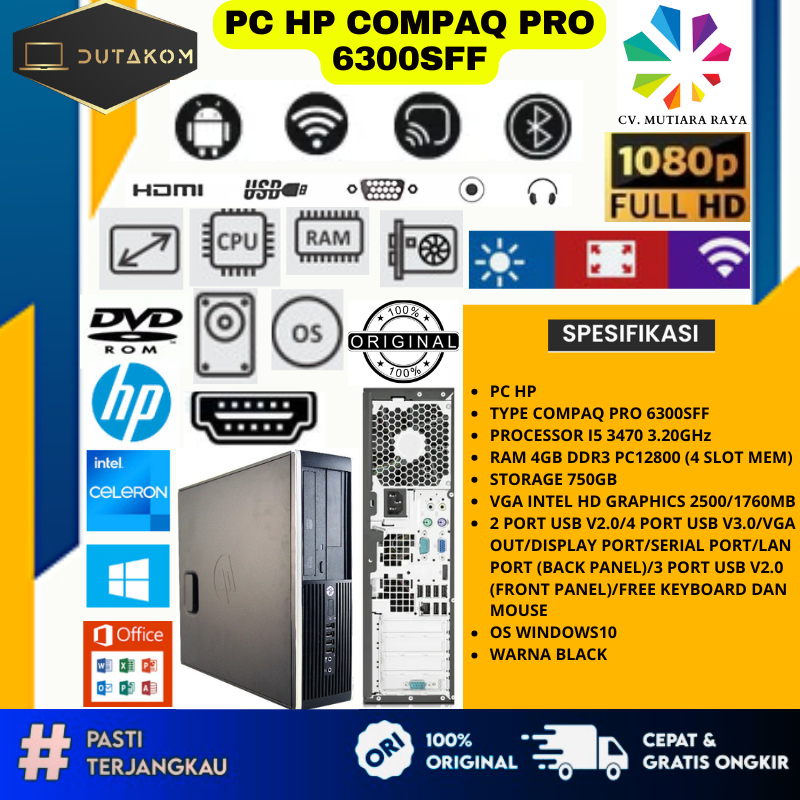PC HP COMPAQ PRO 6300SFF I5