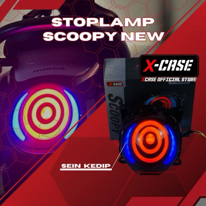 LAMPU STOP SCOOPY NEW 2020-2023 LED MODIFIKASI XCASE 5564