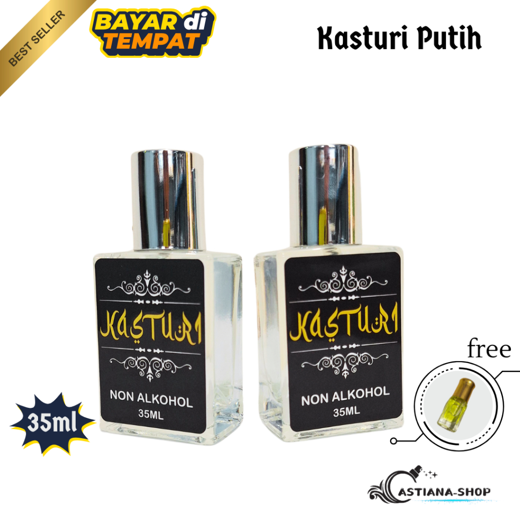 Parfum Kasturi Putih Minyak Wangi Sholat Non Alkohol Farfum Arab Pria Dan Wanita 35ml