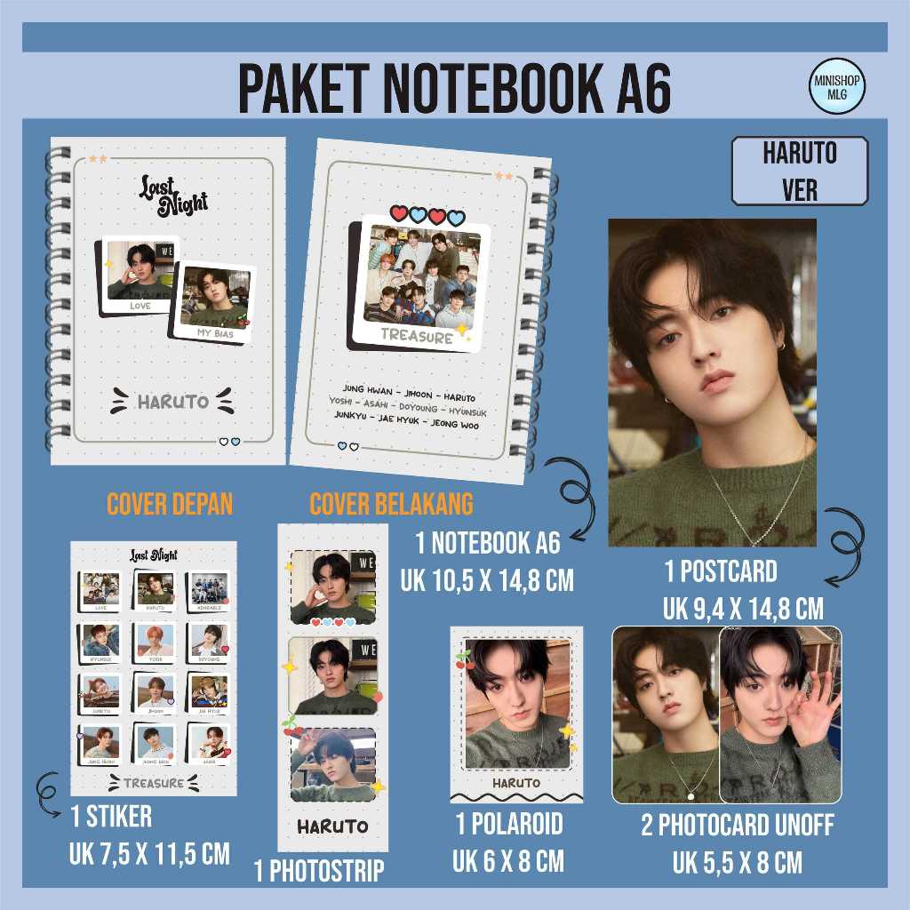 

(FREEBOX) PAKET HEMAT NOTEBOOK TREASURE UNOFFICIAL - FANKIT NOTEBOOK BERGARIS TREASURE LAST NIGHT UNOFFICIAL