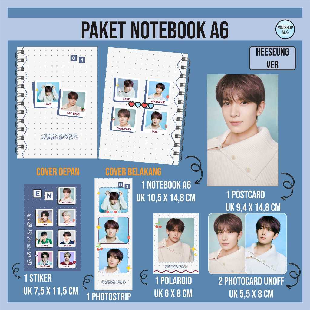 

(FREEBOX) PAKET HEMAT NOTEBOOK ENHYPEN - FANKIT NOTEBOOK BERGARIS ENHYPEN UNOFFICIAL