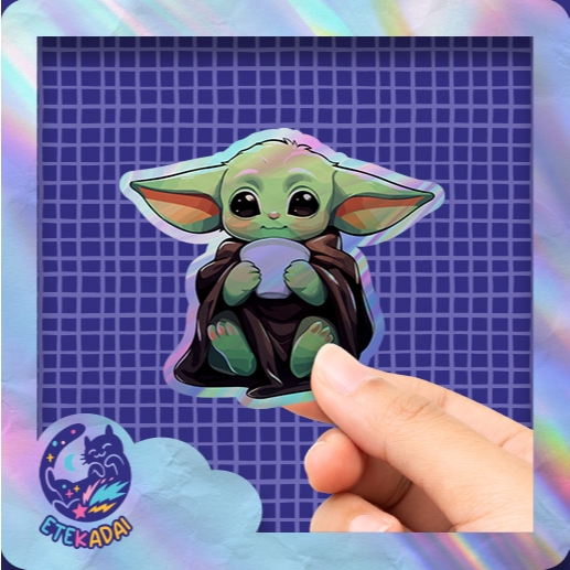 

Stiker Hologram Star Wars Baby Yoda 01