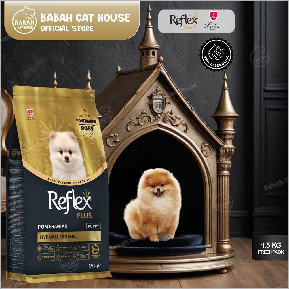 REFLEX PLUS POMERANIAN PUPPY 1,5KG Dog Food Makanan Anak Anjing Rc Pom
