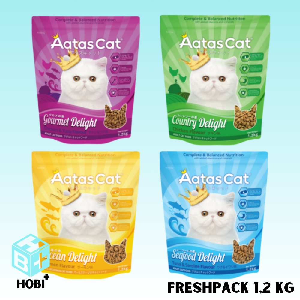 Aatas Adult Cat Food Country Delight / Gourmet Delight / Ocean Delight / Seafood Delight 1,2 kg