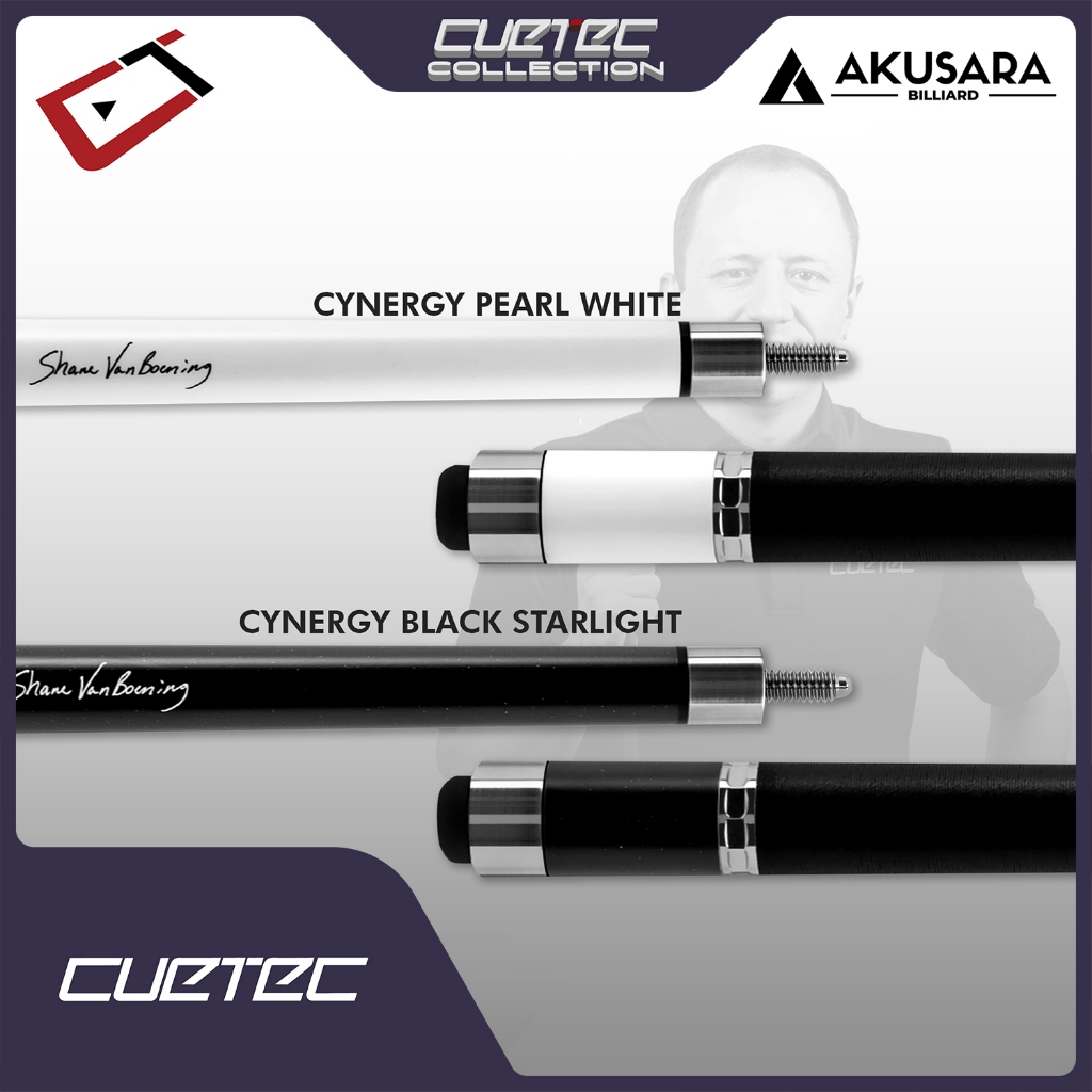 Cuetec Cynergy SVB Cue - Pearl White Black Starlight Ruby Red Sapphire Blue Stik Play Billiard