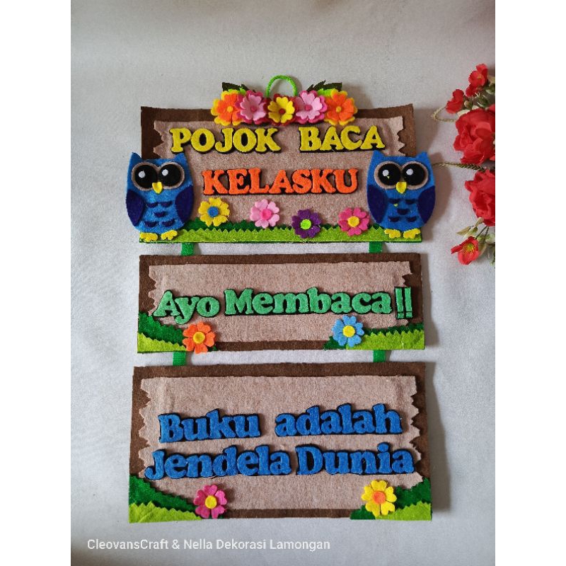 hiasan dinding "POJOK BACA"