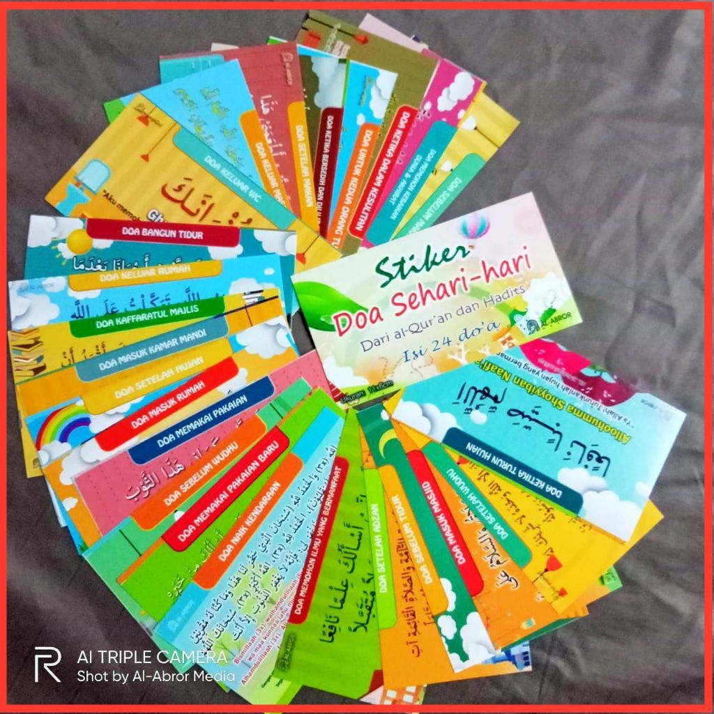 Stiker Doa Sehari hari Isi 24 Doa Dari Al Quran Dan Hadits - Stiker Tempel