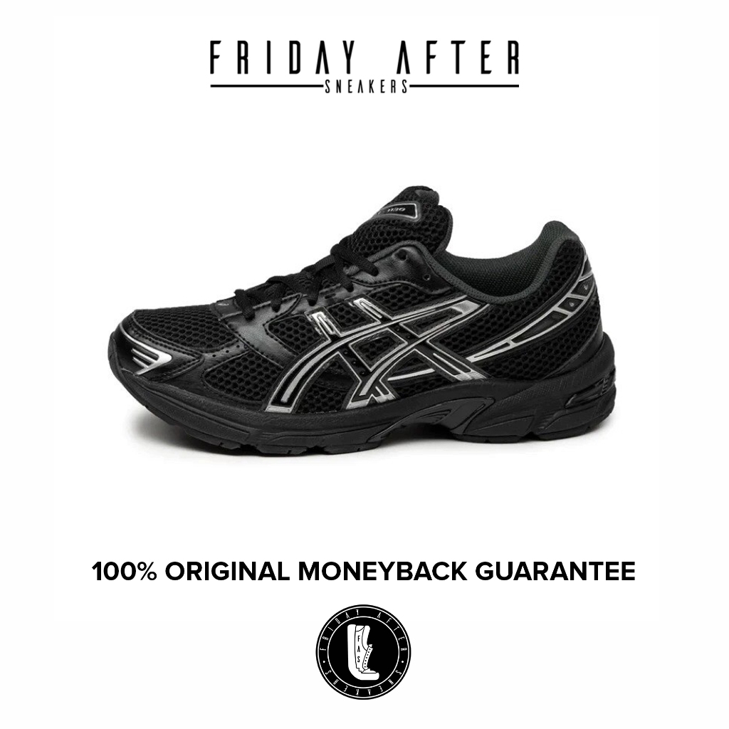 Sepatu Sneakers Pria Asics Gel 1130 Black Pure Silver Original Resmi