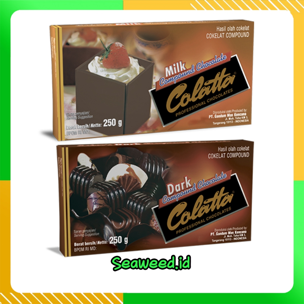 

Colatta Coklat Batang 250gr | Cokelat Hitam Compound 250gr | Dark Compound Chocolate 250gr