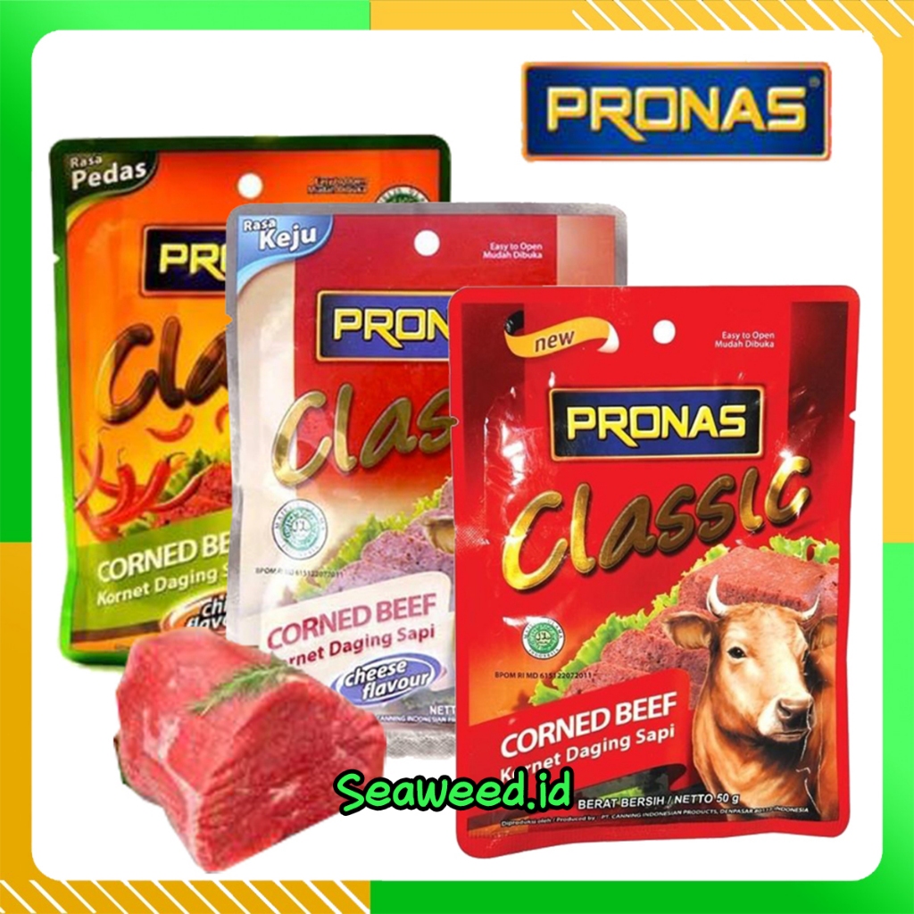 

Prona Cornet Corned Beef Daging Pronas All Varian Ori Keju Chili