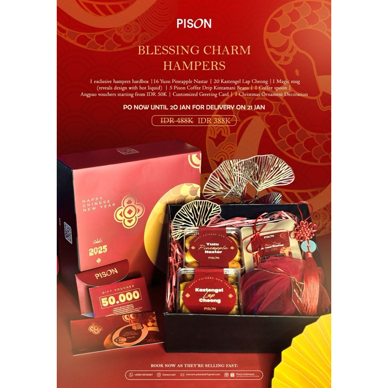 

PISON CHINESE NEW YEAR HAMPER || BLESSING CHARM || HAMPERS EXCLUSIVE || HAMPERS WITH COFFEE