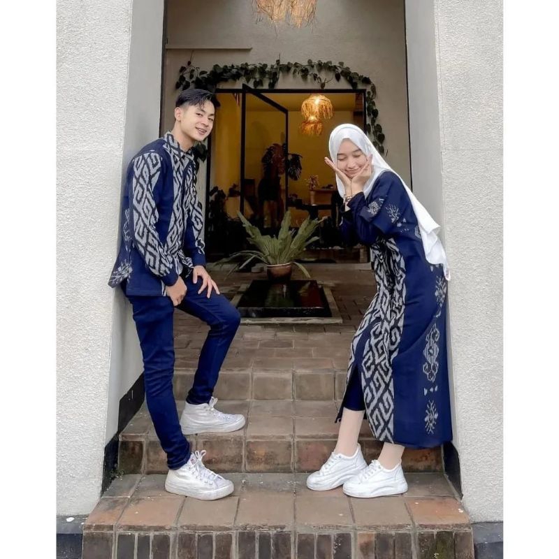 Couple tenun - Couple lebaran - Couple kondangan - Baju tenun - Dress tenun