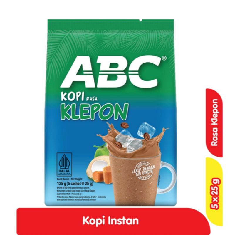 

ABC KOPI RASA KELPON 5pcs X 25gr klepon sachet