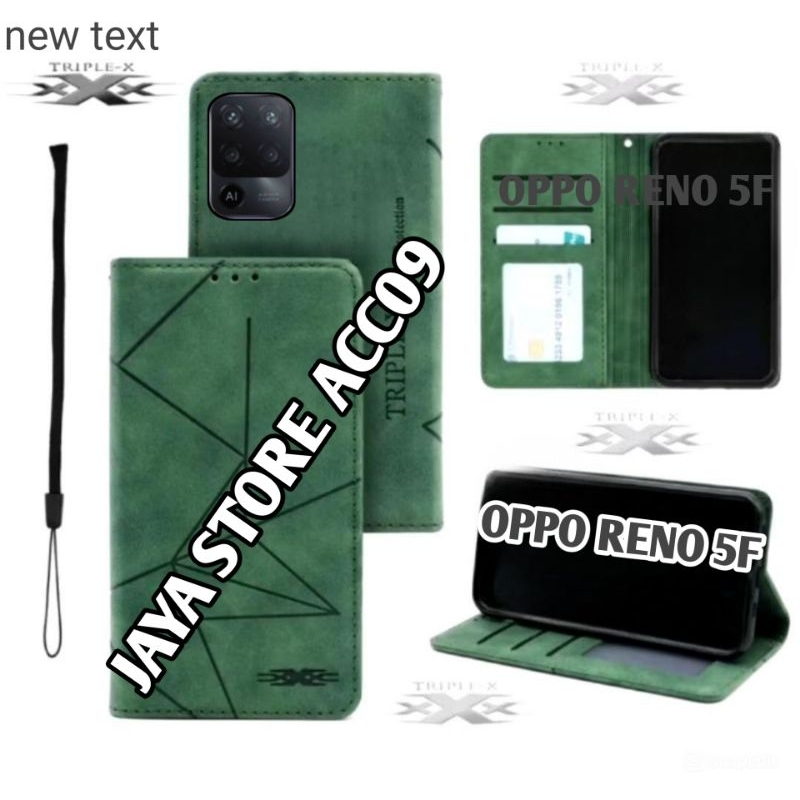 CASS OPPO RENO 5F/RENO 5 FLIP COVER SARUNG CASE DOMPET