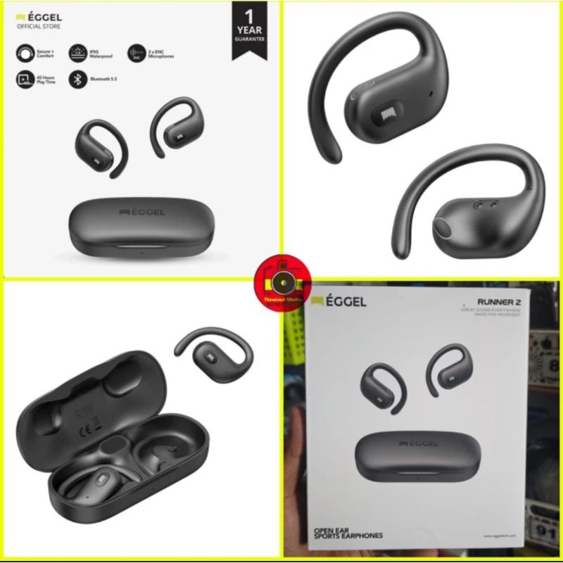 Eggel Runner 2 open ear air conduction Bluetooth Earphone Earbuds Sports Running Runner