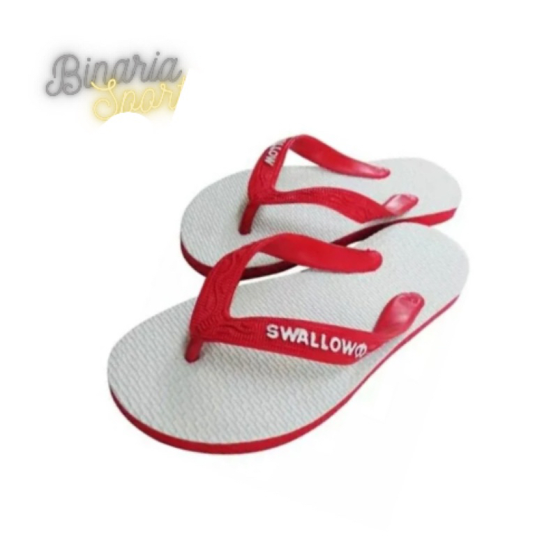 Swallow Classic Original | Sandal Jepit Merah Putih