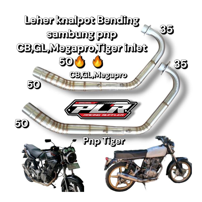 Leher knalpot bending 35 cb gl megapro tiger inlet 50