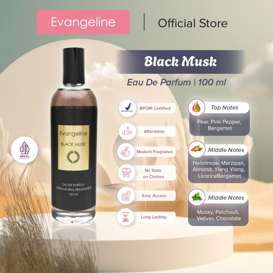 Evangeline Parfum Wanita Black Musk 100 ml
